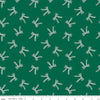 Image of the Flannel Bows Green quilting cotton fabric by Riley Blake Designs. Features bows on a green background. Cute Little Fabric Shop