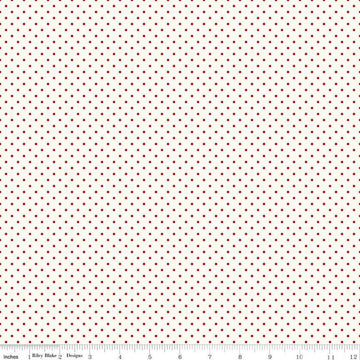 Image of the Flannel Swiss Dot Cream quilting cotton fabric by Riley Blake Designs. Features swiss dot on a cream background. Cute Little Fabric Shop