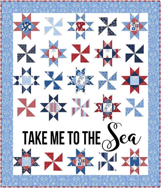SALE Take Me to the Sea Quilt PATTERN P156 by Amanda Niederhauser - Riley Blake Designs - INSTRUCTIONS Only - 10" Stacker Friendly Applique