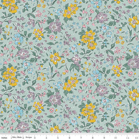 SALE Heirloom Spring Springs 016673100A Petals - Riley Blake - Flowers Floral Blossoms - Liberty Fabrics - Quilting Cotton Fabric