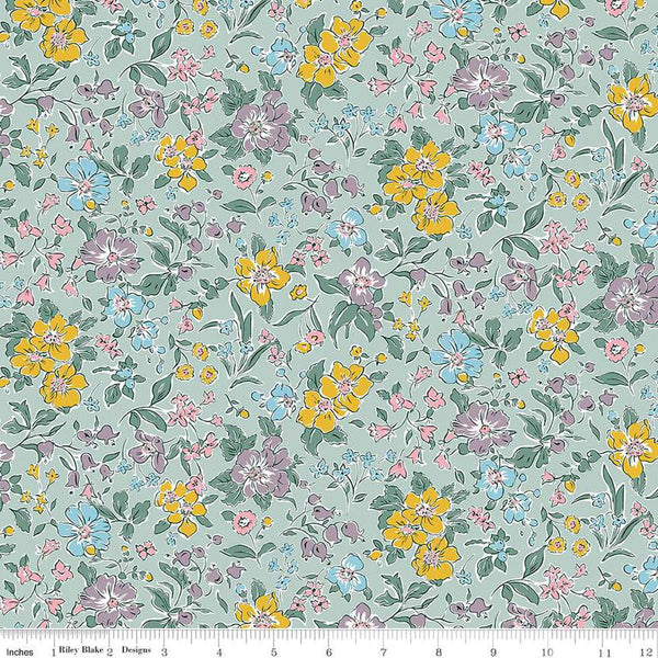 SALE Heirloom Spring Springs 016673100A Petals - Riley Blake - Flowers Floral Blossoms - Liberty Fabrics - Quilting Cotton Fabric