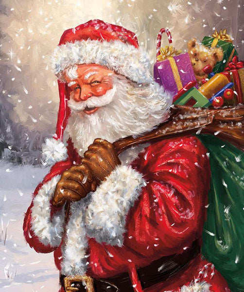 More Christmas Wishes Santa's Bag Panel PD16551 by Riley Blake - DIGITALLY PRINTED Bag Gifts Presents - Quilting Cotton Fabric