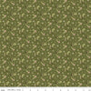 Image of the Glisten Holly Green quilting cotton fabric by Riley Blake Designs. features berries on a green background. Cute Little Fabric Shop