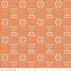 Image of the Happy Fall Days Vintage Squares Orange quilting cotton fabric by Riley Blake Designs. Features squares on an orange background. Cute Little Fabric Shop