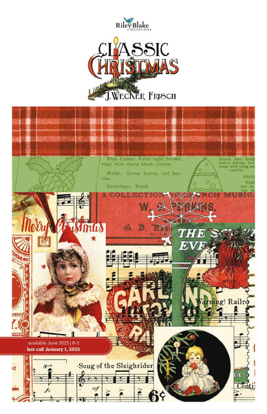 SALE Classic Christmas Charm Pack 5" Stacker Bundle - Riley Blake Designs - 42 piece Precut Pre cut - Christmas - Quilting Cotton Fabric