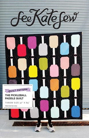 The Pickleball Paddle Quilt PATTERN P204 by See Kate Sew - Riley Blake Designs - INSTRUCTIONS Only - Traditional Piecing
