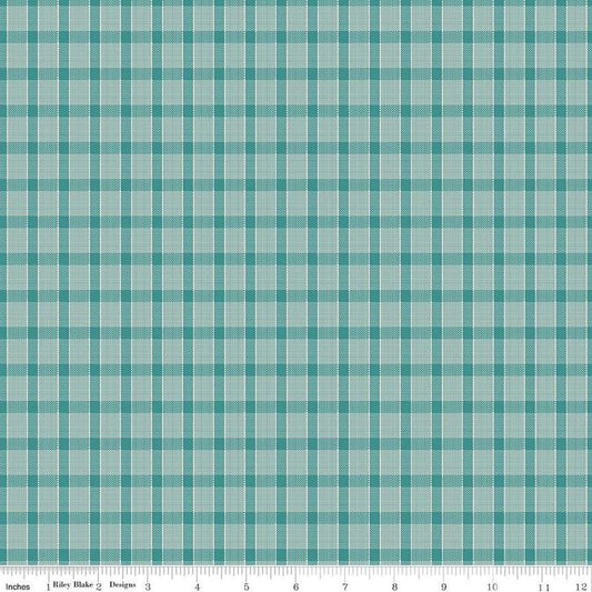 SALE Gentler Times Whippersnapper C16488 Cozy - Riley Blake Designs - Lori Holt - Pixelated Plaid Stripe - Quilting Cotton Fabric