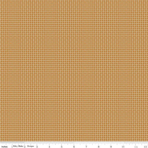 SALE Gentler Times Splendid C16486 Butterscotch - Riley Blake Designs - Lori Holt - Geometric Cross Hatch - Quilting Cotton Fabric