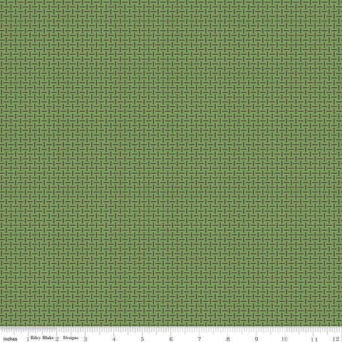 SALE Gentler Times Splendid C16486 Basil - Riley Blake Designs - Lori Holt - Geometric Cross Hatch - Quilting Cotton Fabric