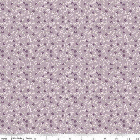 SALE Gentler Times Quaint C16484 Taffy - Riley Blake Designs - Lori Holt - Leaves Berries Stems - Quilting Cotton Fabric