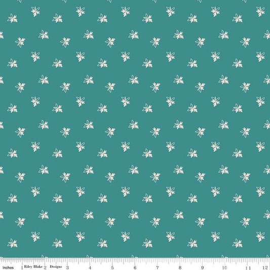 SALE Gentler Times Endearing C16477 Cozy - Riley Blake Designs - Lori Holt - Scattered Leaves Leaf - Quilting Cotton Fabric