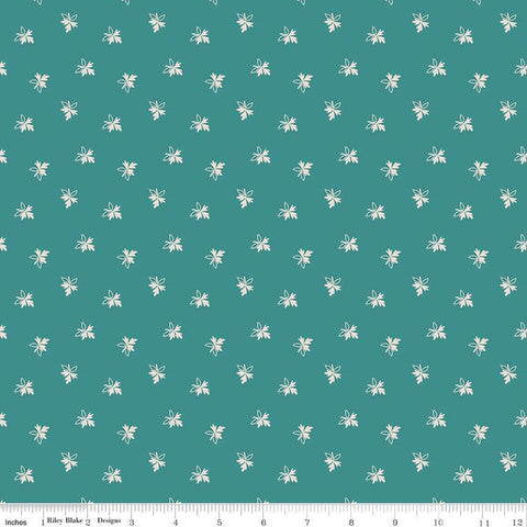 SALE Gentler Times Endearing C16477 Cozy - Riley Blake Designs - Lori Holt - Scattered Leaves Leaf - Quilting Cotton Fabric