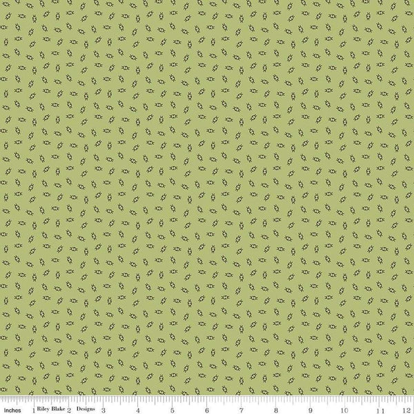 SALE Gentler Times Olden Days C16481 Lettuce - Riley Blake Designs - Lori Holt - Scattered Geometric Abstract - Quilting Cotton Fabric