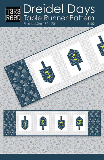 DEAL Dreidel Days Runner Quilt PATTERN P239 - Tara Reed Quilts - Riley Blake Design - INSTRUCTIONS Only - Beginner Paper Piecing