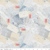 3-Yard cut- Letters From Home WIDEBACK WB15617 Vintage Blue - Riley Blake Designs - 108" - Quilting Cotton Fabric