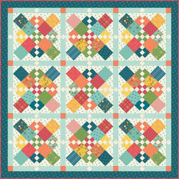 Chain Letter Quilt and Runner PATTERN P154 by Heather Peterson - Riley Blake Designs - INSTRUCTIONS Only - 10" Stacker Friendly Five Sizes