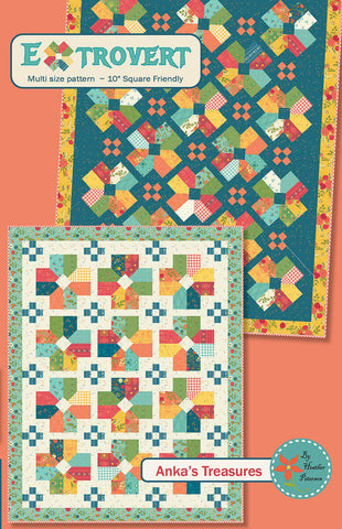 Extrovert PATTERN P154 by Heather Peterson - Riley Blake Designs - INSTRUCTIONS Only - 10" Stacker Friendly Two Layouts