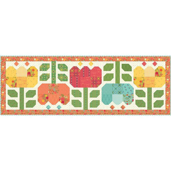 Tulip Festival Quilt and Runner PATTERN P154 by Heather Peterson - Riley Blake Designs - INSTRUCTIONS Only - 10" Stacker Friendly