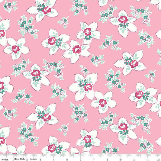 3-Yard cut- SALE Precious Petites WIDEBACK WB15838 Pink - Riley Blake - 108" - Quilting Cotton Fabric