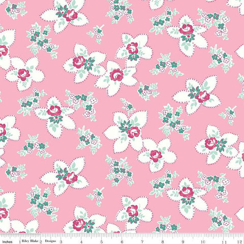3 yard cut- SALE Precious Petites WIDE BACK WB15838 Pink - Riley Blake - Lori Holt - 107/108" Wide - Quilting Cotton Fabric