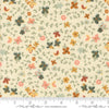Image of the Acorn Hollow Gather Ecru quilting cotton fabric by Moda Fabrics. Features flowers on a cream background. Cute Little Fabric Shop