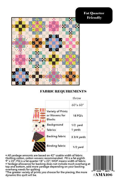 Roulette Quilt PATTERN AMA-106 by Alexia Marcelle Abegg - Moda Fabrics - INSTRUCTIONS Only - Fat Quarter Precut Friendly