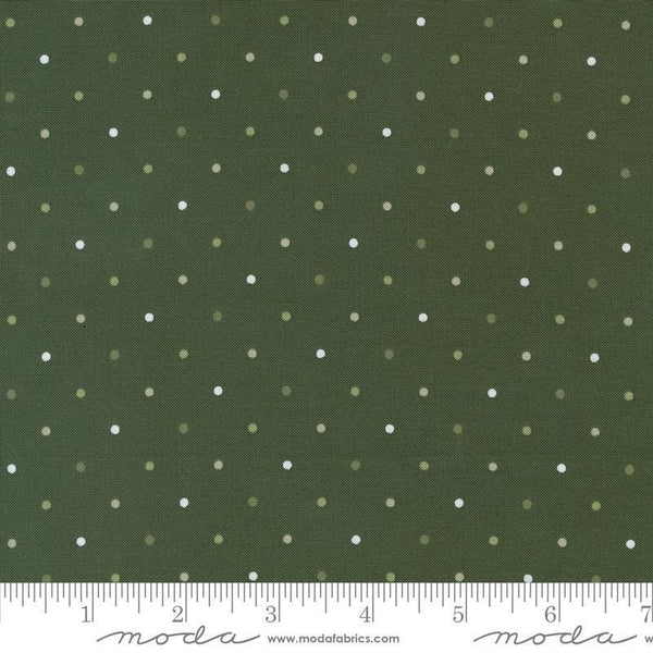 3 Yard Cut - Magic Do WIDE BACK 108026 Forest - Moda Fabrics - 107/108" Wide - Circle Dots Swiss Dot - Quilting Cotton Fabric
