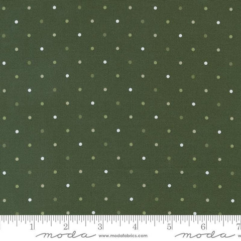 3 Yard Cut - Magic Do WIDE BACK 108026 Forest - Moda Fabrics - 107/108" Wide - Circle Dots Swiss Dot - Quilting Cotton Fabric