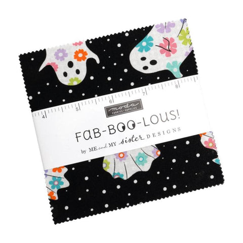 Fab Boo Lous Charm Pack 5" Stacker Bundle - Moda Fabrics - 42 piece Precut Pre cut - Halloween Autumn - Quilting Cotton Fabric