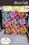 SALE Block Talk Quilt PATTERN - Swirly Girl Designs - QT Fabrics - Instructions Only - 10" Stacker Friendly - Multiple Sizes