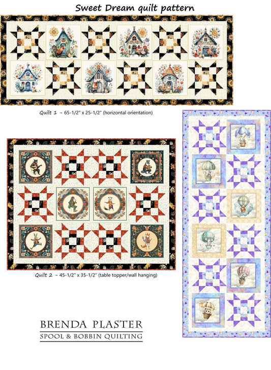 SALE Sweet Dream Quilt PaTTERN - QT Designers - QT Fabrics - Instructions Only - 10" Stacker Friendly - Multiple Sizes