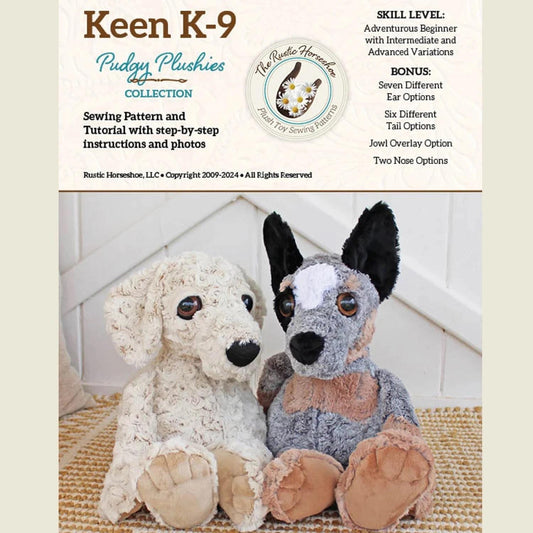 SALE Keen K-9 Plush Doll Pattern Quilt PaTTERN - QT Designers - QT Fabrics - Instructions Only - Plushie Animal