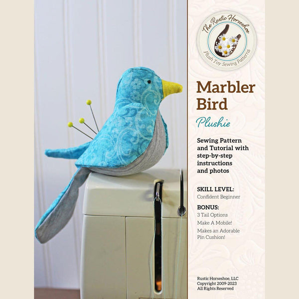 Marbler Bird Plush Doll Pattern Quilt PATTERN by QT Designers - QT Fabrics - Instructions Only - Plushie Animal