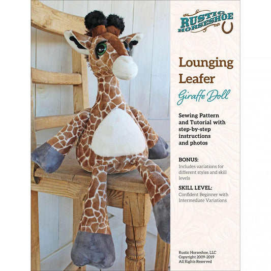 SALE Lounging Leafer Plush Doll Pattern Quilt PaTTERN - QT Designers - QT Fabrics - Instructions Only - Plushie Animal