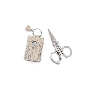 SALE Jane Austen Leather Scissor Pouch ST-42318 - Riley Blake Designs - Folding Embroidery Scissors with Bag