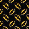 SALE Batman Logo Tossed 23200022WM Black - Camelot Fabrics - Bats Icon Emblem - Quilting Cotton Fabric - Official Licensed Product