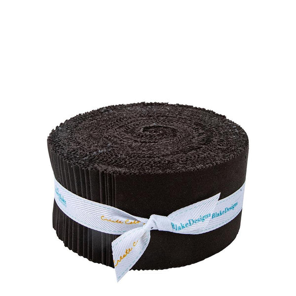 Confetti Cottons Licorice 2.5-Inch Rolie Polie Jelly Roll 40 pieces Riley Blake Designs - Precut Bundle - Quilting Cotton Fabric