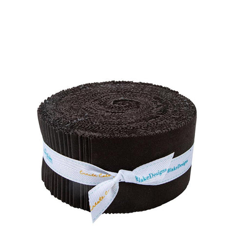 Confetti Cottons Licorice 2.5-Inch Rolie Polie Jelly Roll 40 pieces Riley Blake Designs - Precut Bundle - Quilting Cotton Fabric