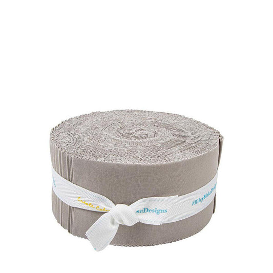 SALE Confetti Cottons Cobblestone 2.5-Inch Rolie Polie Jelly Roll 40-Piece Riley Blake Designs - Precut Bundle - Quilting Cotton Fabric