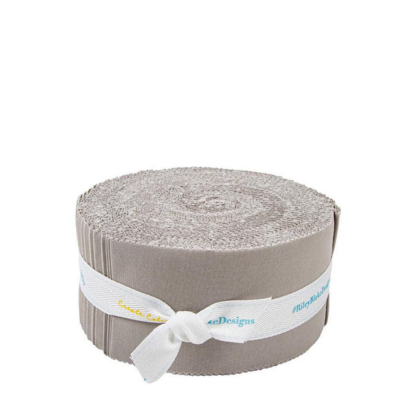 SALE Confetti Cottons Cobblestone 2.5-Inch Rolie Polie Jelly Roll 40 pieces Riley Blake Designs - Precut Bundle - Quilting Cotton Fabric