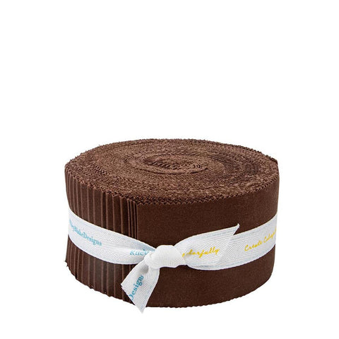 SALE Confetti Cottons Brownie 2.5-Inch Rolie Polie Jelly Roll 40 pieces Riley Blake Designs - Precut Bundle - Quilting Cotton Fabric