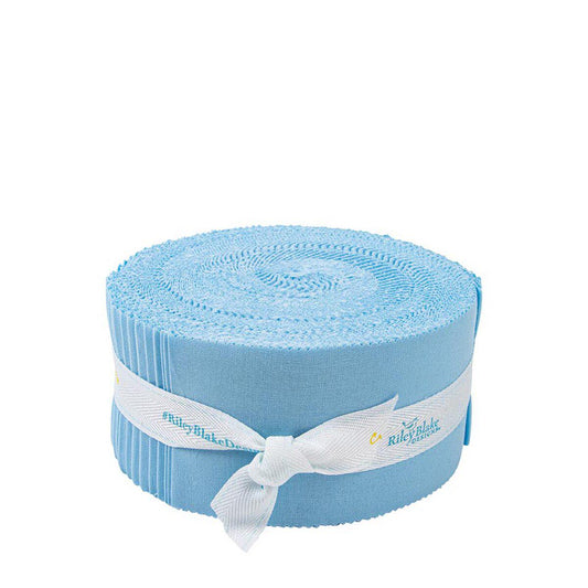 SALE Confetti Cottons Boy Blue 2.5-Inch Rolie Polie Jelly Roll 40-Piece Riley Blake Designs - Precut Bundle - Quilting Cotton Fabric