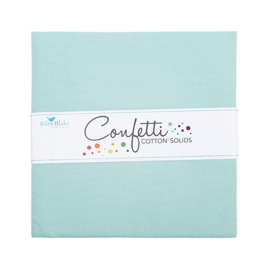SALE Confetti Cottons Songbird Layer Cake 10" Stacker Bundle - Riley Blake - 42-Piece Precut  - Solid - Quilting Cotton Fabric