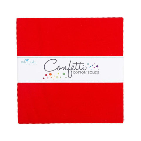 SALE Confetti Cottons Schoolhouse Layer Cake 10" Stacker Bundle - Riley Blake - 42 piece Precut Pre cut - Solid - Quilting Cotton Fabric