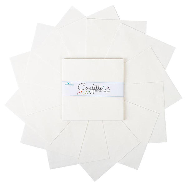 SALE Confetti Cottons Cotton Layer Cake 10" Stacker Bundle - Riley Blake - 42 piece Precut Pre cut - Solid - Quilting Cotton Fabric