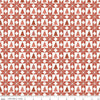 Image of the Magical Winterland Patchwork Barn Red quilting cotton fabric by Riley Blake Designs. Features a quilt design with trees and stars on a red and white background. 
Cute Little Fabric Shop