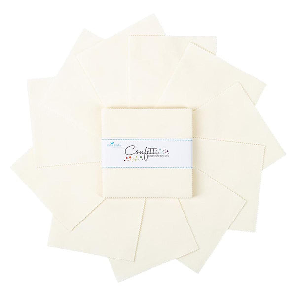 SALE Confetti Cottons Le Creme Charm Pack 5" Stacker Bundle - Riley Blake Designs - 42 piece Precut Pre cut - Quilting Cotton Fabric