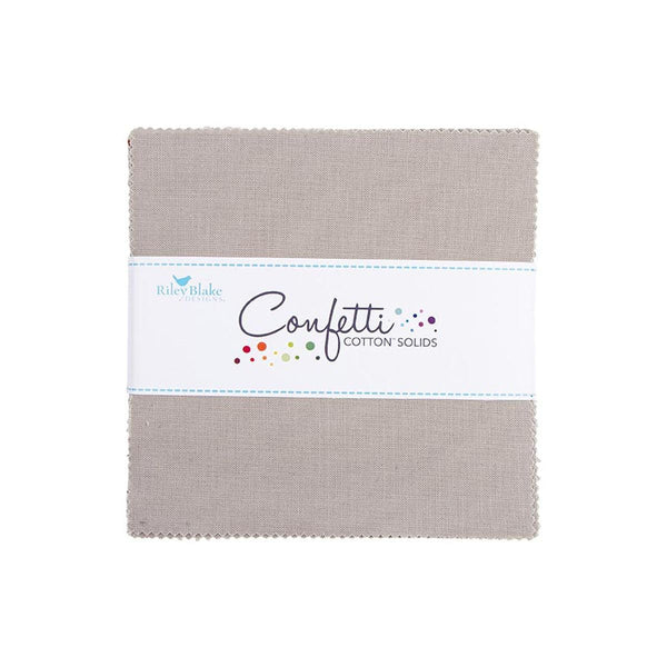 SALE Confetti Cottons Cobblestone Charm Pack 5" Stacker Bundle - Riley Blake Designs - 42 piece Precut Pre cut - Quilting Cotton Fabric