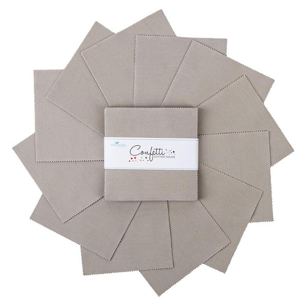 SALE Confetti Cottons Cobblestone Charm Pack 5" Stacker Bundle - Riley Blake Designs - 42 piece Precut Pre cut - Quilting Cotton Fabric