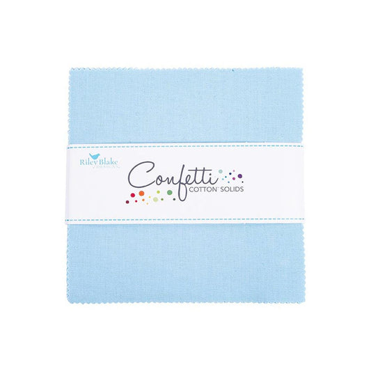 SALE Confetti Cottons Boy Blue Charm Pack 5" Stacker Bundle - Riley Blake Designs - 42-Piece Precut  - Quilting Cotton Fabric